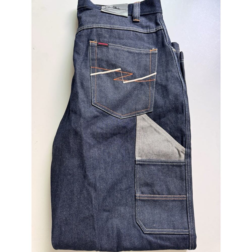 Vintage Fubu Jeans Men’s 38x 34 Blue Denim Y2K Wide Loose Baggy Carpenter